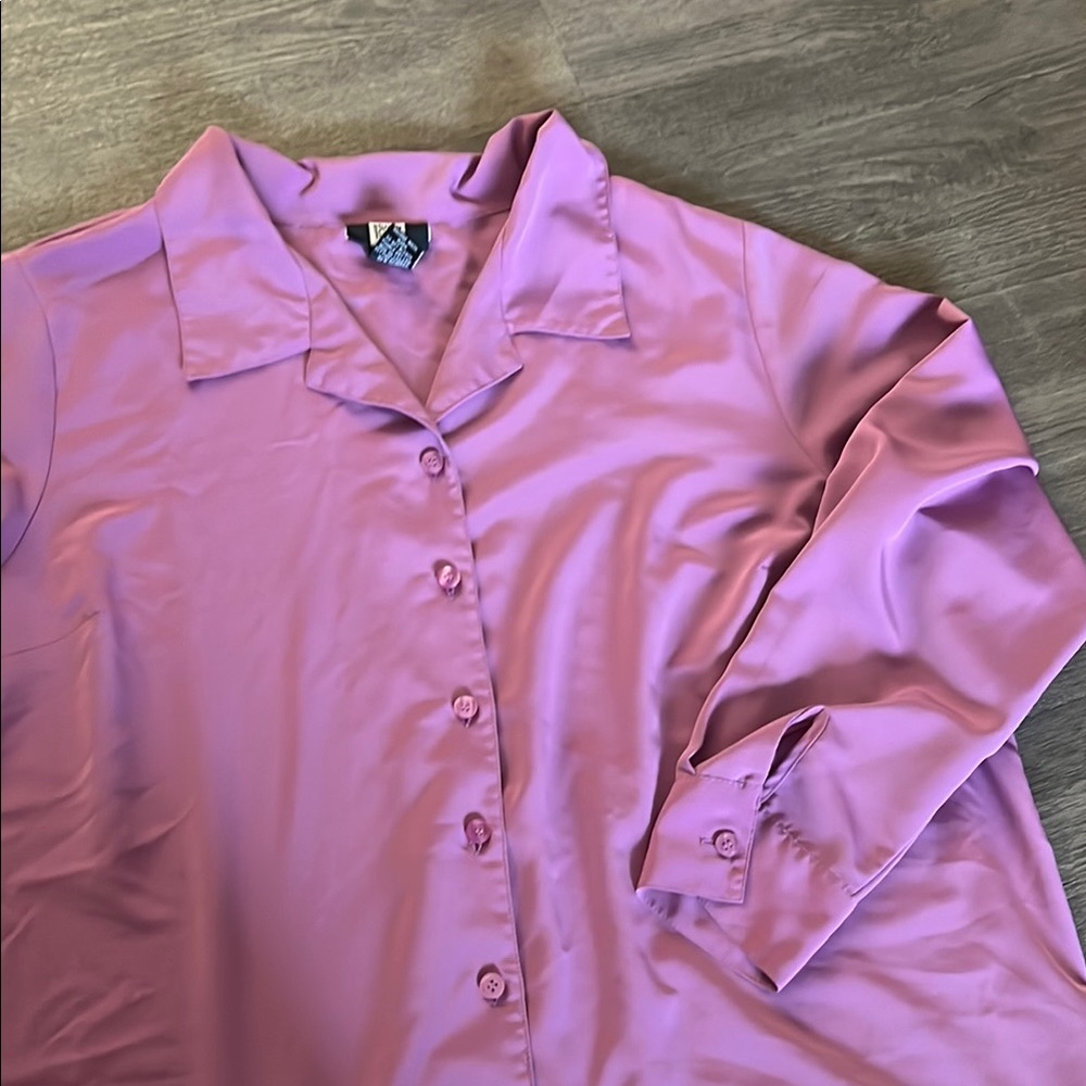 Lavender Button-Up Blouse